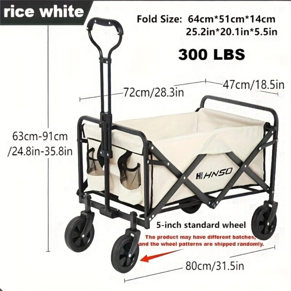 [Robust Build] Heavy-Duty Foldable Black Metal Hand Trolley with All-Terrain Wheels - Versatile for Camping, Travel, Sports, Fishing & BBQs, Easy Storage, No Power Required - Image 10