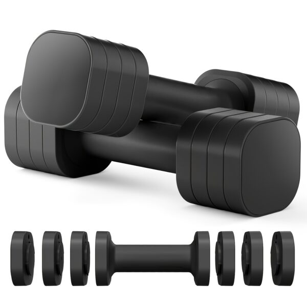 [Adjustable Dumbbell] TUDOCCY 4-in-1 Adjustable Dumbbell Set Of 2 | 2lb 3lb 4lb 5lb Free Weights Dumbbells Set for Women with TPU Soft Rubber Handle for Home Gym Exercise Training, The Perfect New Year Gift - Image 3