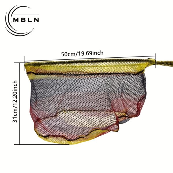 [Retractable Fishing Net] MBLN 3m Extra-Long Retractable Carbon Fiber Fishing Net | Durable Mesh & Comfortable Handle - Black & Yellow Design for Easy Fish Catching - Image 7