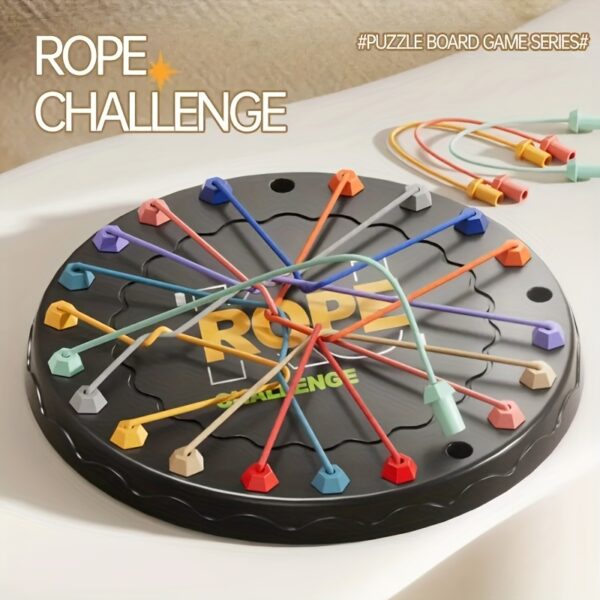 Colorful Rope Challenge Board Game - Enhances Logical Thinking & Creativity, Ideal for Teens & Family Fun, Perfect Gift for Valentine's Day, Thanksgiving, Christmas & New Year, Teen Puzzle Game | Strategy Game | Flexible Rope Pieces - Image 5