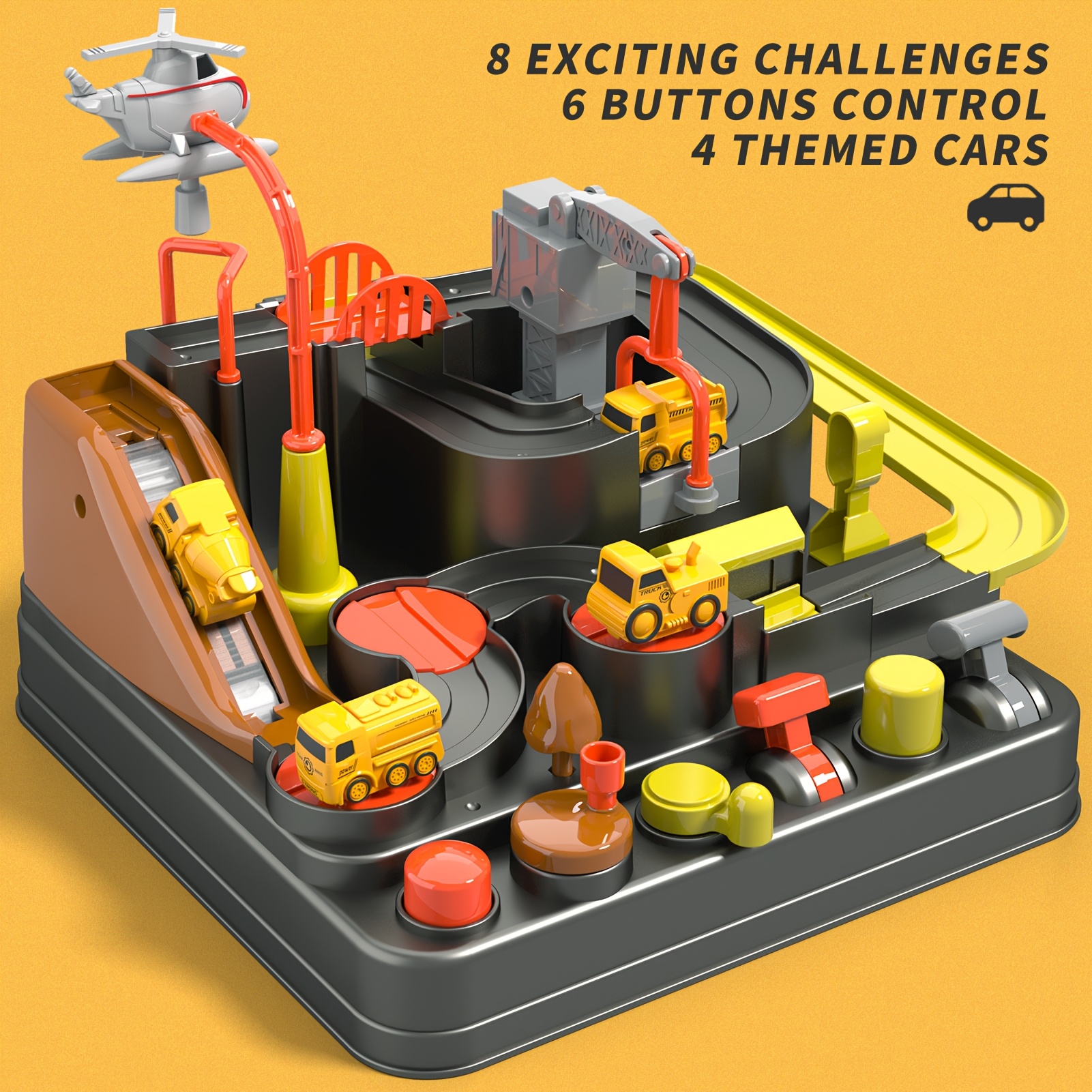 Race Car Tracks Toys for Boys, Car Rescue Adventure Toys Toys for 3 4 5 6 Year Old Boys - Image 2