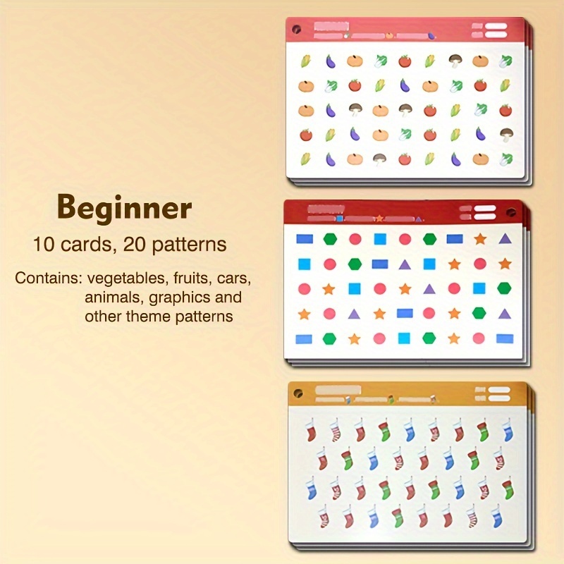 Concentration And Observation Training: Find The Same Game Cards - Fruits, Animals, And Letters - No Battery Required - Image 3