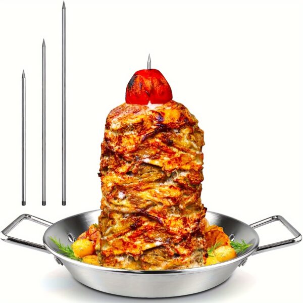 [Portable Detachable BBQ Grill] Stainless Steel Vertical BBQ Grill - Portable, Detachable Skewer Set for Outdoor Cooking & Camping - Image 9