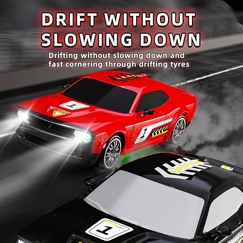 1:20 4WD LED Light Remote Control Drift Car, 20KPH High Speed Proportion Throttle Racing Car, Suitable for Drifting and Racing, with 2 Rechargeable Batteries, Perfect Gift and Toy - Image 2