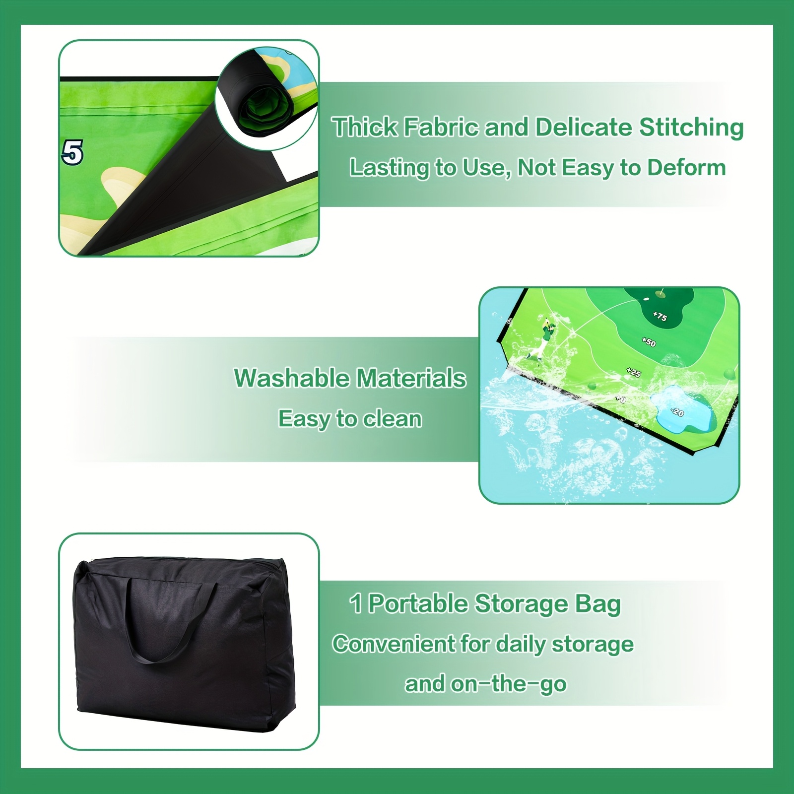 70"x70" Portable Golf Chipping Game Set for Indoor, Outdoor Backyard & Lawn Games, Easy Setup Family Golf Gifts - Image 6