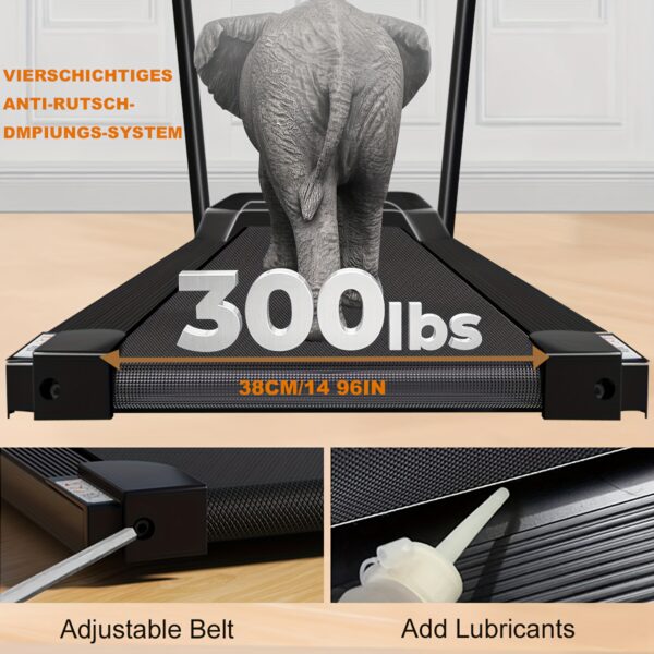 [Portable Walking Treadmill] Portable Walking Treadmill, 1pc, 300 Lb Capacity, Under Desk Treadmill Walking Pad With Handle Bar - Small Footprint, Household Treadmill, No Assembly Required - Image 7