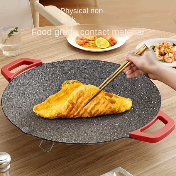 [Large Red Handle Electric Grill] Electric Grill Indoor, Large Red Handle Electric Grill, Fried Meat In The Barbecue Shop Plug-in Ready-to-use Fire Adjustable Non-stick Pan Easy To Clean Electric Grill, Indoor And Outdoor Multi-functional Electric Grill - Image 5