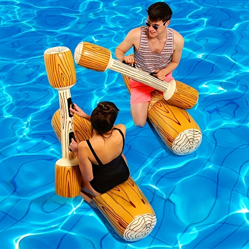 4/2pcs Inflatable Floating Row Toys, Fun Adult Pool Party Water Sports Games Log Rafts for Two People to Play, Novelty Beach Entertainment, 2025 New Year - Image 2