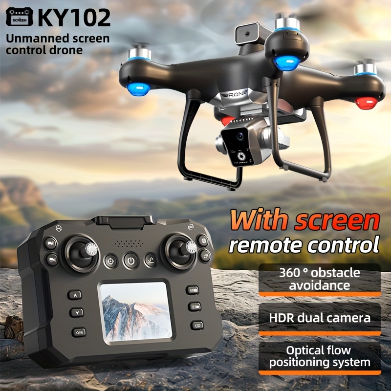 KY102 MAX Drone: FPV Screen Remote, 55min Flight, 360° Avoidance - Trail-Ready Drone Bundle For Camping/Hiking - Best Men'S Gift With 32GB Card, Ultimate Adventure Gift For Camping/Travel - Image 4