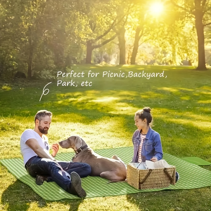 Extra Large Outdoor Picnic Blanket - Sand & Checkered Camping Mat, Lightweight Portable Beach Blanket for BBQ, Park, Lawn, Travel - Durable Polyester for Men & Women, Leisure Outing Gear | Classic Picnic Design | Blanket, Picnic Mat - Image 9