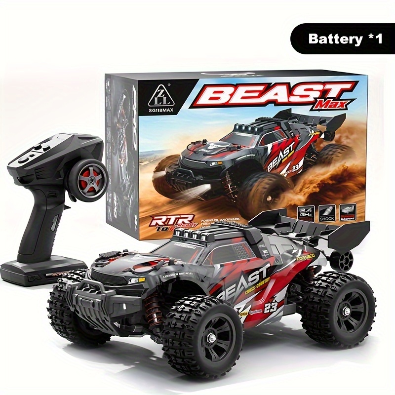 2025 Upgraded Black Four-Wheel Remote-Controlled Racing Car - High-Speed Off-Road Toy Car with Adjustable Headlight Mode & Turn Signal, 80km/h Brushless Motor, USB Rechargeable, Durable Plastic Body, Touch Control, Perfect Holiday/Birthday Gift, Remote Control Car, Outdoor Playtime, Sporty Design, Sturdy Construction - Image 3