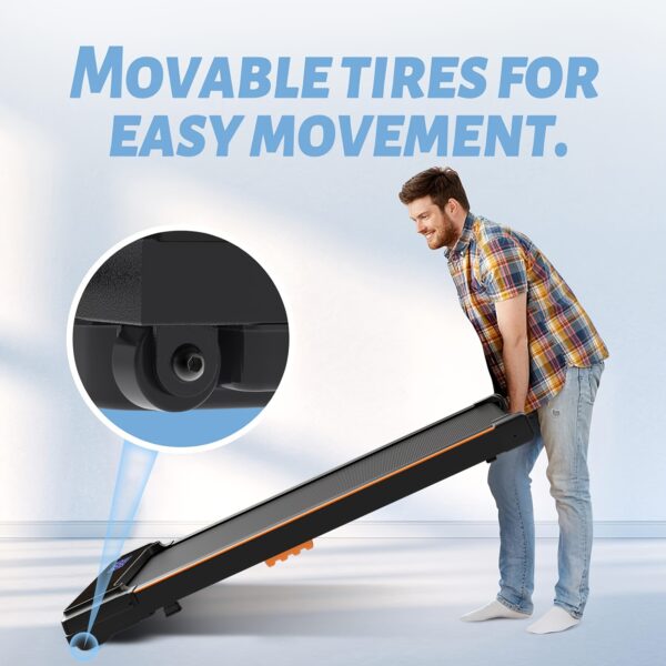 [2-in-1 Airhot Treadmill] 2-in-1 Airhot Portable Incline Walking Pad & Treadmill with Remote Control, 265LB Weight Capacity, 2.5HP Compact Design, LED Display for Home Workouts - Black, Treadmills for Home Exercise - Image 8
