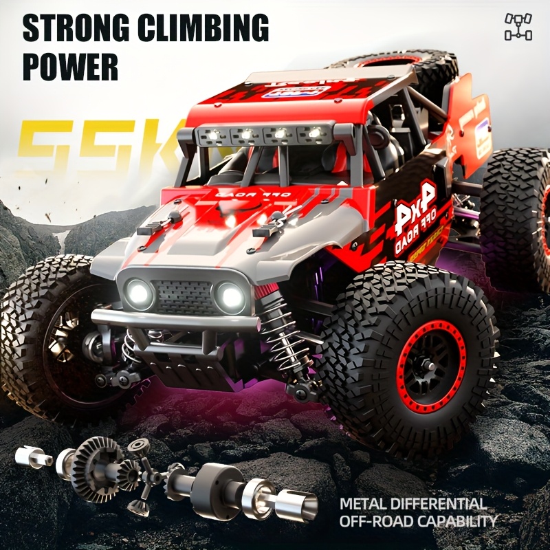 4WD RC Off-Road Monster Truck 1:20 - 34+ MPH Brushless Speed, Reinforced Metal Frame, Programmable LED Light Show | All-Terrain Remote Control Car, Toy Gift for Kids, Teens, Adults, Hobby Grade Racer - Image 2