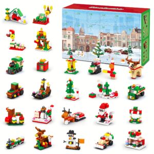 D-FantiX Christmas Advent Calendar 2024 For Kids, 24 In 4 Building Blocks Toy Sets, 24 Days Christmas Countdown Calendar, Xmas Gift For 6-12 Years Old Boys Girls Teen, Christmas Stocking Stuffers Kids