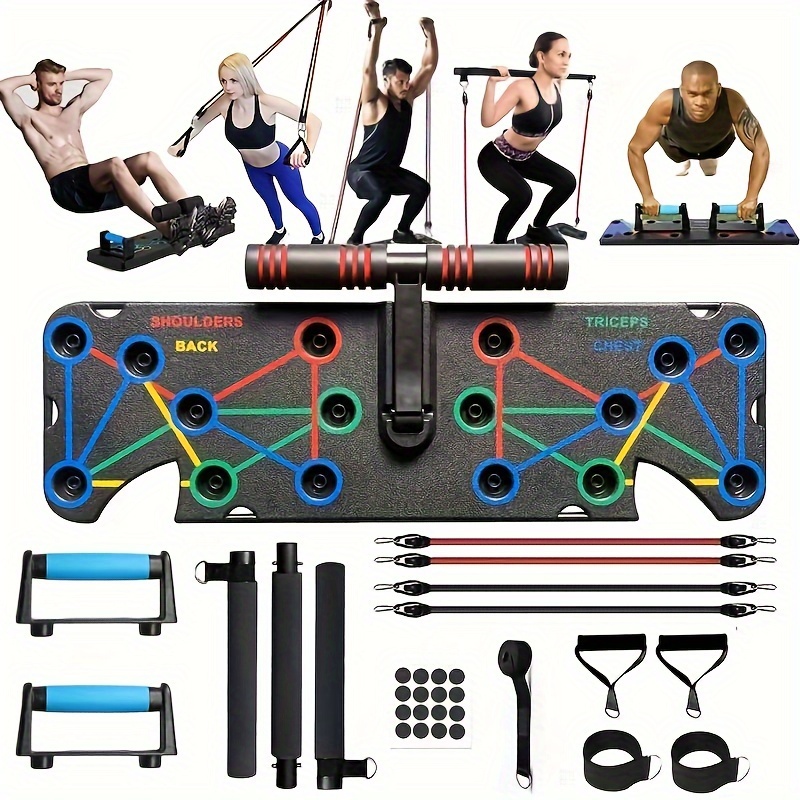 1pc Multifunctional Foldable Fitness Stand - Ergonomic, Chest & Abdominal Muscle Training, Upper Limb Strengthening with Elastic Rope, Ideal for Home Fitness & Gift for Enthusiasts - Image 9