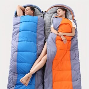 Thickened Adult Outdoor Sleeping Bag, Camping Adult Camping Warm Sleeping Bag, Suitable for Four Seasons, Camping, Backpacking, Outdoor and Indoor
