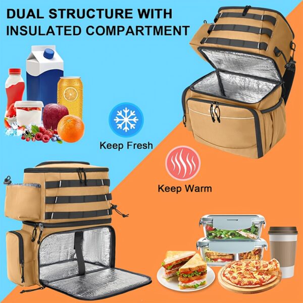 [Fishing | Resistant] Resistant Fishing Backpack | Fishing Tackle Box Bag with Rod Holders & Cooler | Gear Gifts for Men, Valentine's Day gift - Image 8