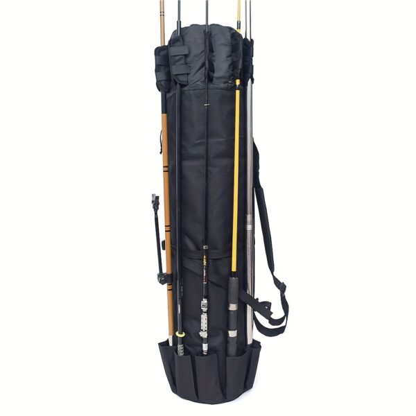 [Durable Fishing Rod Bag] Durable Green 1pc Fishing Rod Bag | Multifunction Large Capacity High Quality Rod Case, Folding Fishing Tackle Carry Bag - Image 4