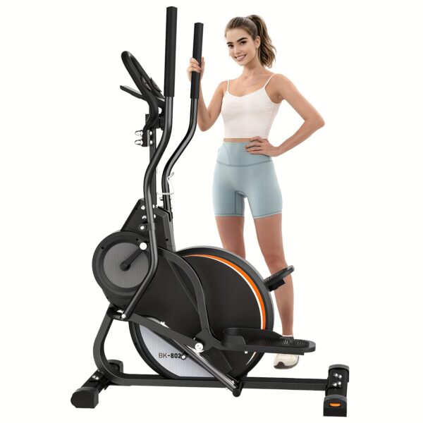 SRIFY Pro Cardio Climber Stepping Elliptical Machine For Home Gym, 3-in-1 Elliptical Machine Stair Stepper Trainer, Total Body Fitness Cross Trainer With Hyper-Quiet Magnetic Drive System, Quiet Magnetic Driving System, 16 Resistance, Without Battery