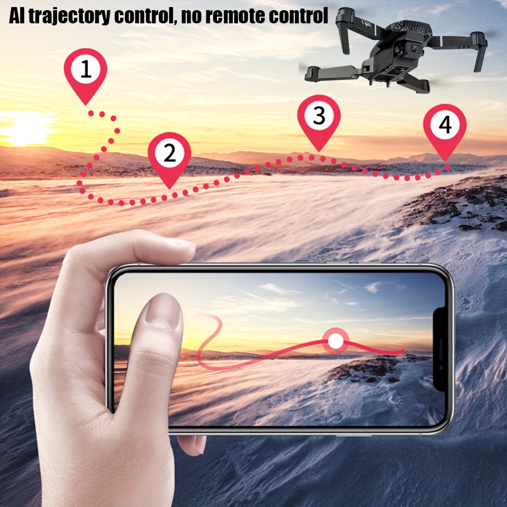 E88 E99 Foldable 1080P Drone, Equipped with Single/Dual/Three Cameras, Height Control, Optical Flow Positioning, Application Control And Obstacle Avoidance - Holiday Gift - Image 9