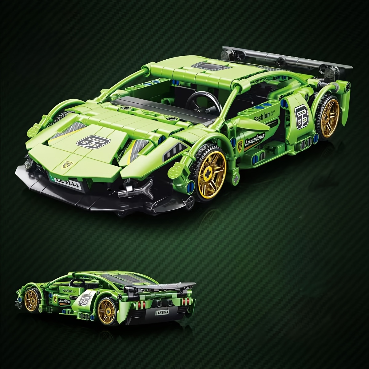 Powered, Colorful Building Block Model Set with Toy Sports Car Assembly, Adult Collectible Car Model, ABS Material, Suitable for Family/Friends, Birthday Holiday Gift - Image 5