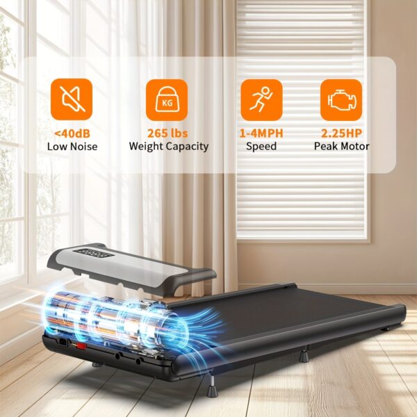 Walking Pad with Incline, Under Desk Treadmill for Home Office, Voice Control Smart Treadmills Compatible with ZWIFT KINOMAP APP, Treadmills for Home/Office 265lbs Weight Capacity - Image 9