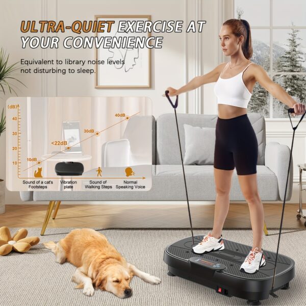 Vibration Plate/Mini Exercise Bike: Portable Under Desk Pedal Exerciser With Adjustable Resistance, LCD Display, Compact Space-Saving Design For Home & Office Leg Workouts, Without Battery - Image 5