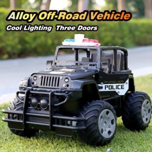 Alloy RC Off-road Vehicle, Toy Car Model, Remote Control Monster Truck, All-terrain Electric Toy with Lights, Toys for Children Over 3 Years Old, Children's Educational Toys, Birthday Gift