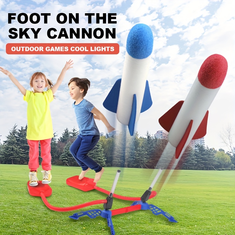 Stomping Rocket Launcher Toys, Outdoor Children's Foam Rocket Toys, Parent-Child Interaction, STEM Educational Games, Suitable for 3 Years Old Boys, Girls Birthday Halloween, Christmas Festival Gifts