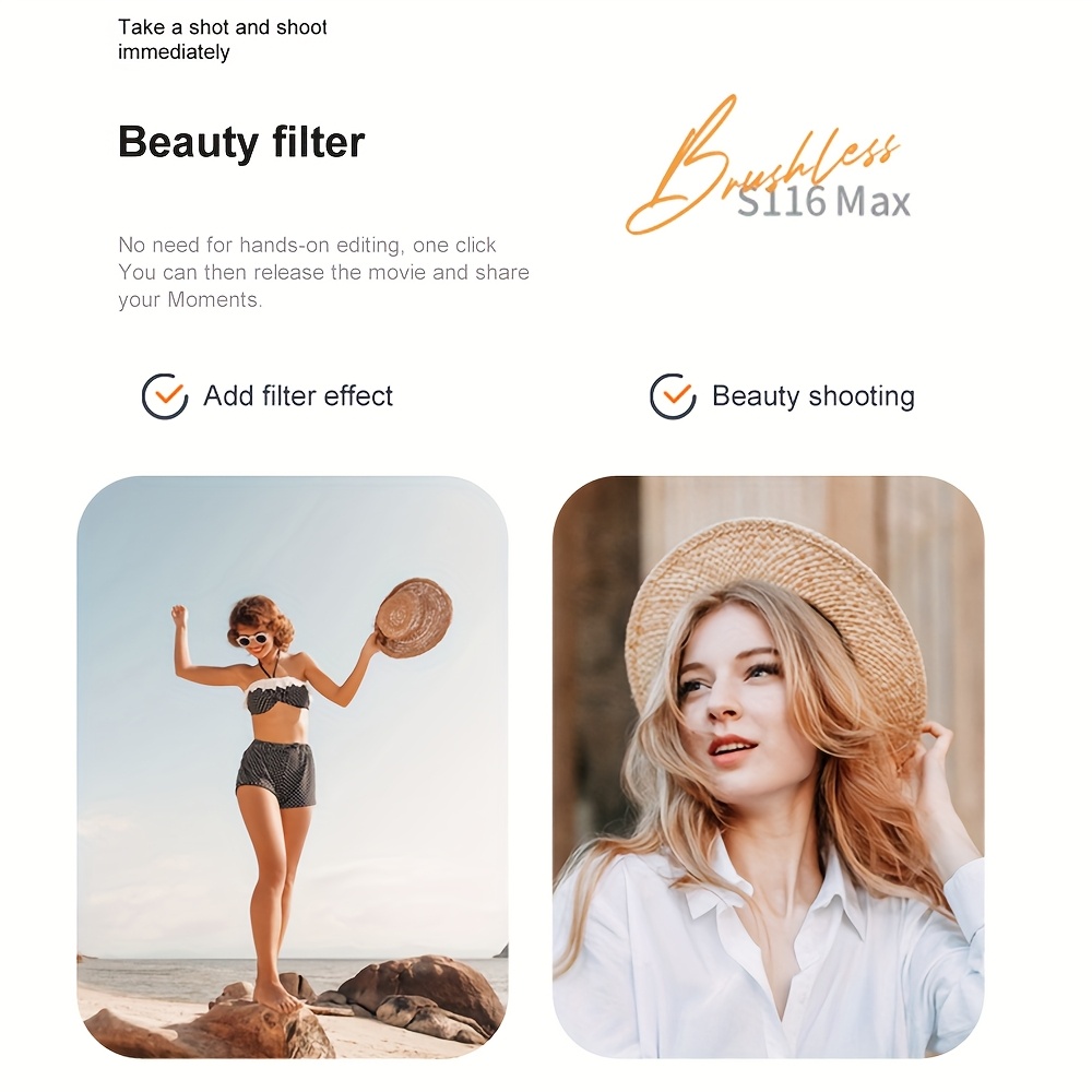 S116 MAX Brushless Optical Flow Drone with Dual Cameras, Headless Mode, 360° Obstacle Avoidance, WIFI FPV, Phone App Control And 4-Side Obstacle Avoidance for Effortless Aerial Photography for Halloween & Christmas Gifts - Image 8