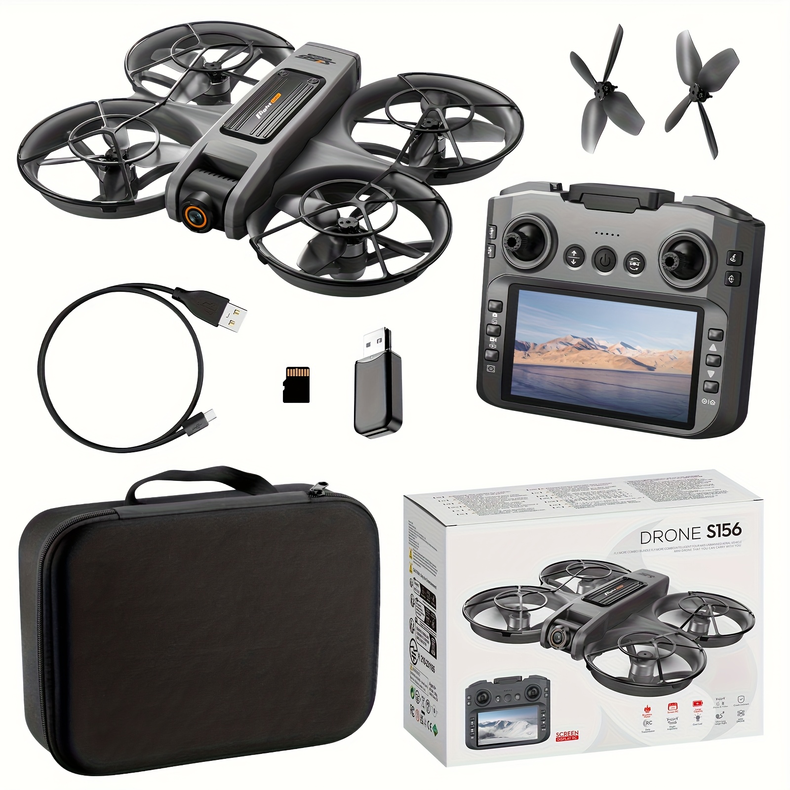 2025 New Large Screen Quadcopter RC Drone, Equipped with HD Dual Cameras, 12.5cm/4.92 Inch Screen, Brushless Motor, Optical Flow Positioning, Six-way Control, One-key Takeoff/landing, Gravity Sensor, 150° Electric Adjustable Camera, 100m Range, Very Suitable for Beginners, Perfect Holiday Gift And Pilot Gift, Versatile Aircraft, Durable Metal Structure. - Image 12
