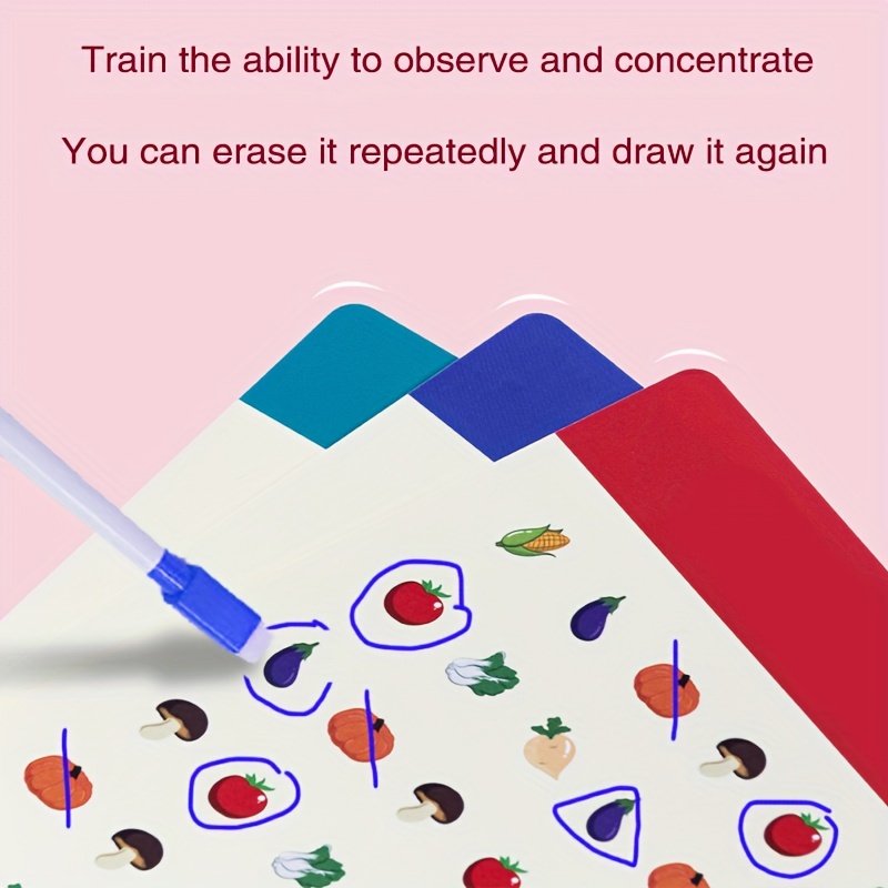 Concentration And Observation Training: Find The Same Game Cards - Fruits, Animals, And Letters - No Battery Required - Image 9