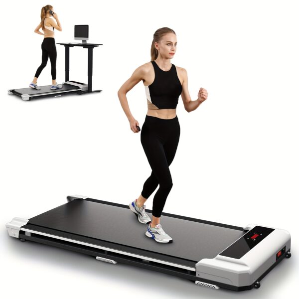 [2-in-1 Airhot Treadmill] 2-in-1 Airhot Portable Incline Walking Pad & Treadmill with Remote Control, 265LB Weight Capacity, 2.5HP Compact Design, LED Display for Home Workouts - Black, Treadmills for Home Exercise - Image 3