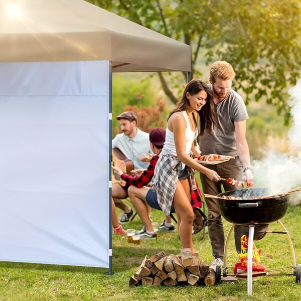 [UV Protection Canopy] 10x10 Pop-Up Canopy Sunshade Curtain with Side Walls | UV Protection, Durable Blackout Fabric, Rain Barrier, Tent Side Windbreak, and Sunscreen Cloth for Indoor and Outdoor Garden Coverage - Instant Canopy Only 1pc Side Wall Privacy Curtain Without Frame - Image 2