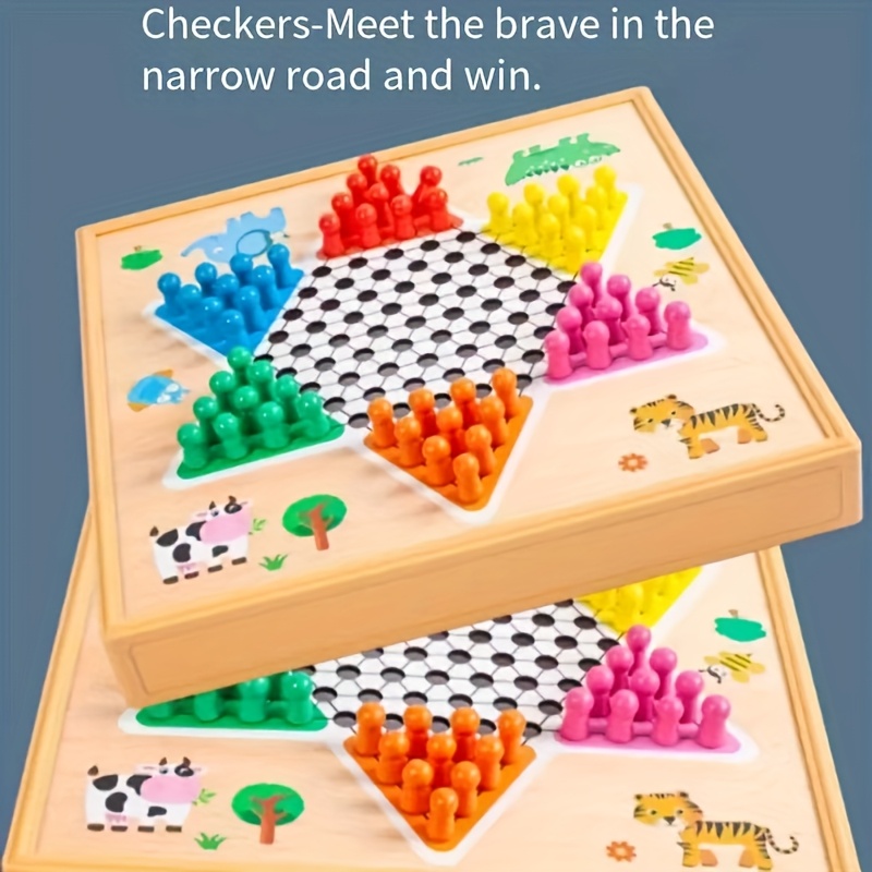 3in 1 Multi-function Chess, 3 Optional, Multi-function Chess Games, Chess, Checkers, Chess, Flying Chess, Checkers, Adventure Chess, All-round Board Games, Jigsaw Puzzles, Enhanced Emotions - Image 7