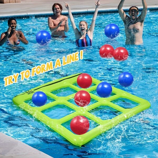 Inflatable Tic-tac-toe Throwing Game, Summer Water Entertainment, Family Interaction, Nine-square Grid, Beach Ball Throwing.