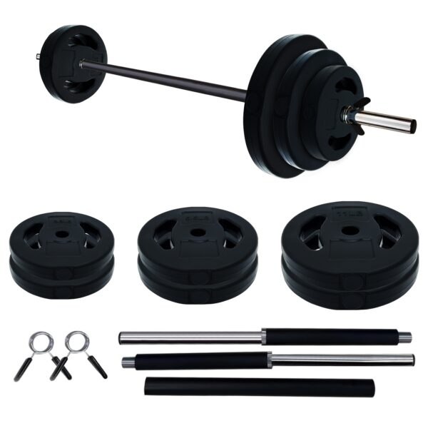 Adjustable Barbell Weight Set, Adjustable Free Weights for Home And Gym Workout, 40LB, Black - Image 4