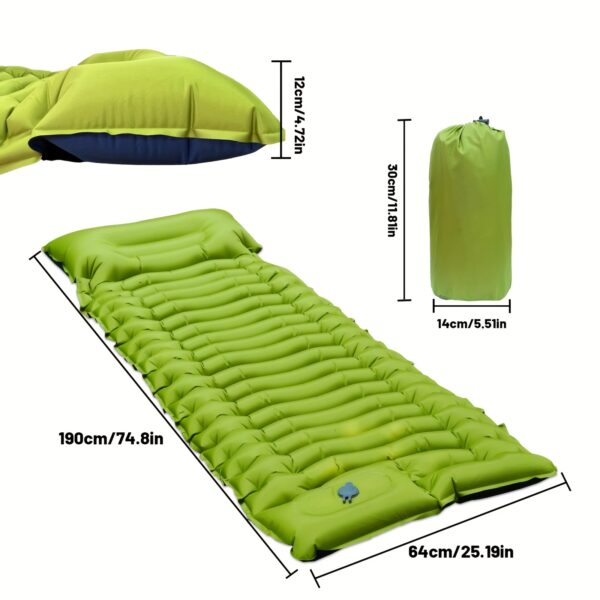 [Portable Sleeping Pad] Thick Self-Inflating Camping Sleeping Pad | Portable Air Mattress Bed Roll for Hiking and Traveling on Cold Ground - Image 7