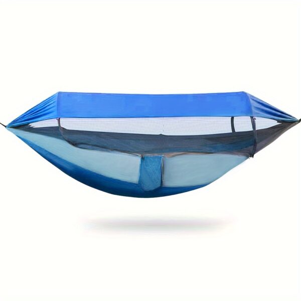 [Nylon Hammock] Portable Double-Nylon Hammock Tent | with Mosquito Net & Sun Shade, Woven Outdoor Sleeping Gear, Hand Washable | for 1 or 2 Person Capacity, Backpacking, Travel, Garden, Park - Image 6
