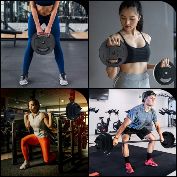 [Adjustable Barbell Weight Set] Multi-Color Adjustable Barbell Weight Set, PU Material - Ideal for Home and Gym Workouts, Gym Accessories, Free Weights - Image 5