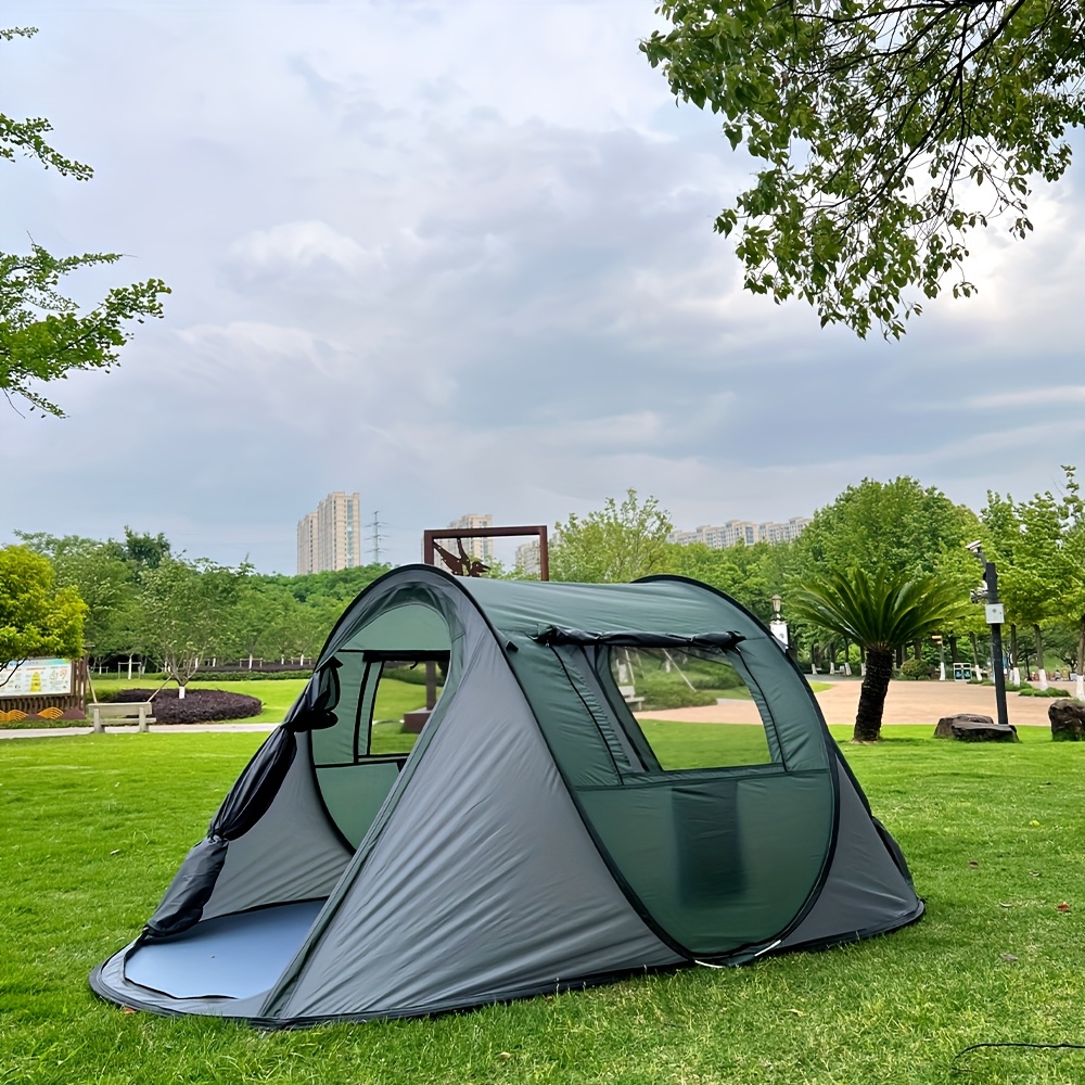 A quick pop-up tent, camping tent, 2 doors and 2 windows, family tent, hiking tent, beach tent, fishing tent, travel essential tent, suitable for camping hiking and traveling, Christmas gifts - Image 13