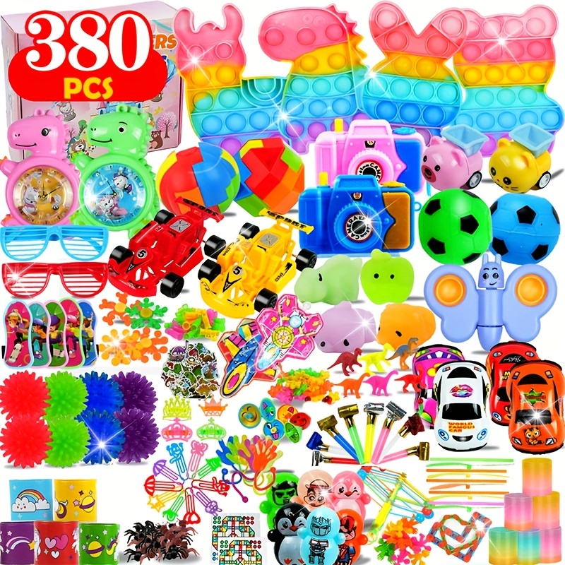 380pcs Party Favors Bulk, Fidget Toys & Goodie Bag Stuffers, Birthday Gifts, Classroom Prizes, Pinata Fillers, Carnival Giveaways, Party Bag Fillers | Assorted Fidget Toys, Party Supplies