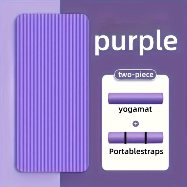 Thickened Non-Slip Yoga Mat with Handles - Heavy-Duty Shock-Absorbing Soundproof Fitness Mat, Ultra-Soft Home Gym Floor Mat for Pilates and Floor Exercises - Available in Pink/Purple/Black, Suitable for Beginners and Professionals, Durable Material, Yoga Gear, Essential for Fitness Enthusiasts - Image 7