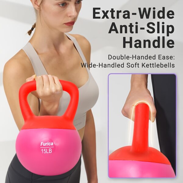 [Rose Red Kettlebell] 1pc Rose Red Soft Kettlebell - Weighing 5-30 Pounds - PE Polyethylene Dumbbell - Enhancing Strength - Suitable For Home Fitness And Gym - Protecting Body Safety - Valentine's Day Gift - Image 6