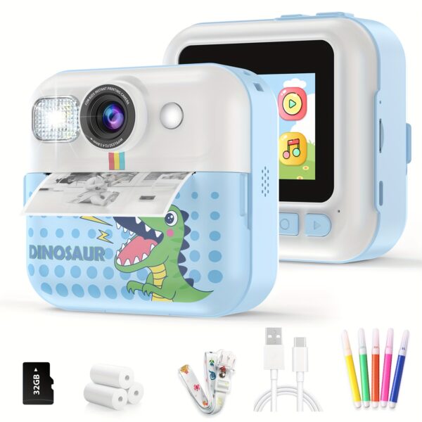 LUOBA Camera, 2.4" Instant Print Camera, Christmas Birthday Gifts for Boys, Girls And Seniors, Digital Camera, Toy Camera with Printing Paper - Image 4