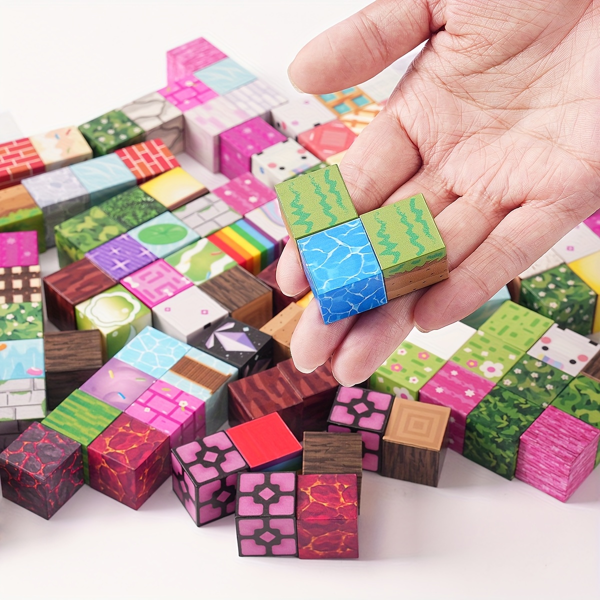 Magnetic Blocks-50/100/200/300 pcs Magnetic Blocks Build Magnet, Magnetic Toys for Boys & Girls, Cubes Construction Toys, Perfect Gift for Halloween, Thanksgiving, Christmas, Birthday Gifts - Image 2