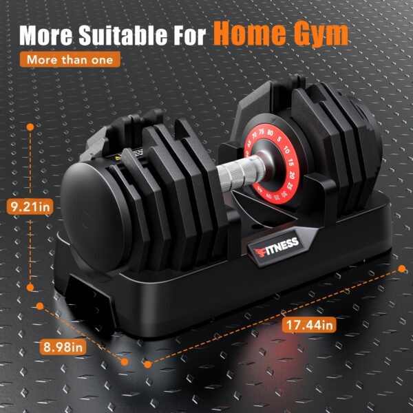 110 (55 Lbs 1 Pair)/55/80 Lbs Adjustable Dumbbell Set With Base - Non-slip Textured Handle, 1 Second Weight Adjustment, Octagonal Design, Suitable For Home Gym Exercise, Strength Training Equipment, Suitable For Men/women - Image 10