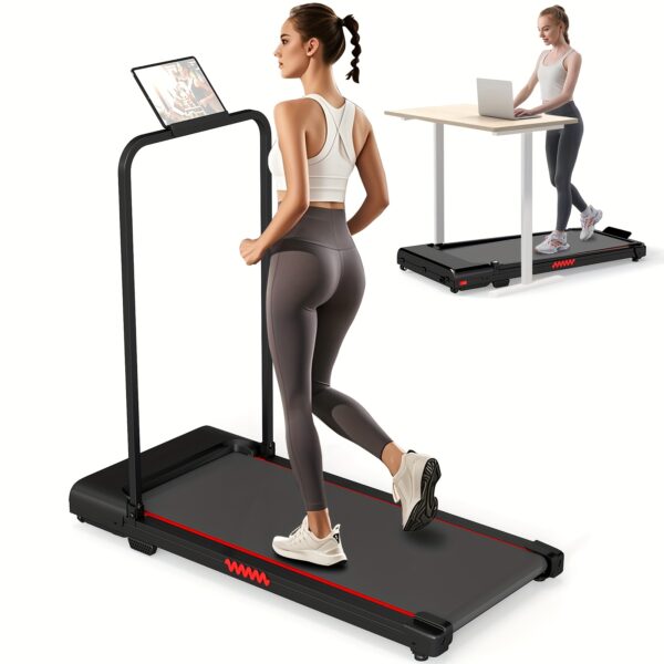 [Portable Treadmill] 3.0HP Foldable Portable Home Treadmill | Load-bearing 300 LBS, Small Home Office Walking Treadmill, Armrest, LED Display, Walking Jog, Plug-in - Image 7