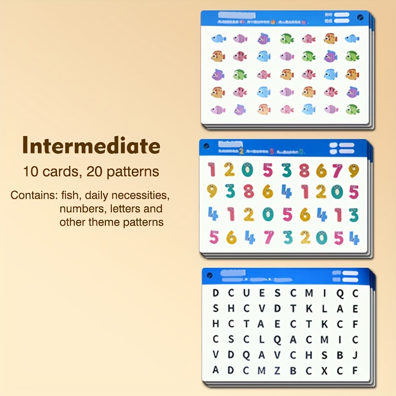 Concentration And Observation Training: Find The Same Game Cards - Fruits, Animals, And Letters - No Battery Required - Image 5