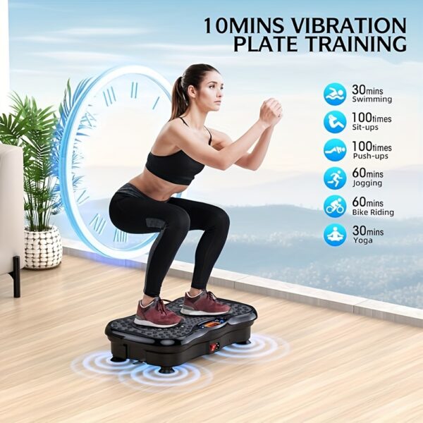 Vibration Plate Exercise Machine for Weight Loss & Lymphatic Drainage, Health - Full Body Workout Platform with 99 Speeds Levels, Quiet Shaking Technology, Portable Design for Home Gym, Muscle Toning & Burner (330lbs Capacity, Gifts for The Old) - Image 3